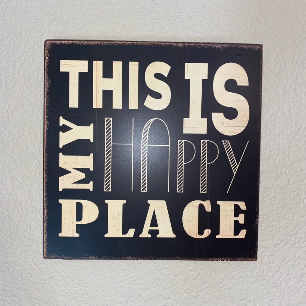 Happy Place metal wall poster